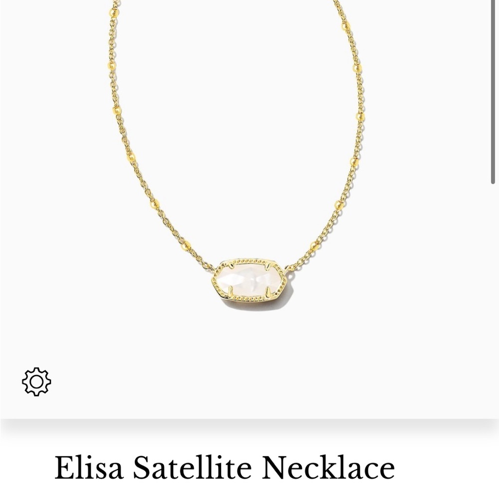 🌼KENDRA SCOTT ELISA SATELLITE NECKLACE - IVORY MOTHER OF PEARL